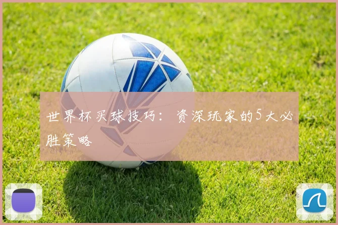 世界杯买球技巧:资深玩家的5大必胜策略
